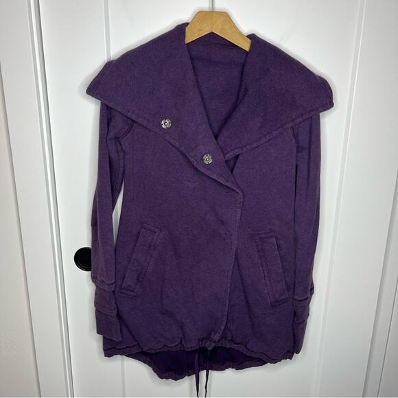 Lululemon Gratitude Wrap Purple Heathered Deep Zinfandel Jacket Size 2 - Picture 2 of 10